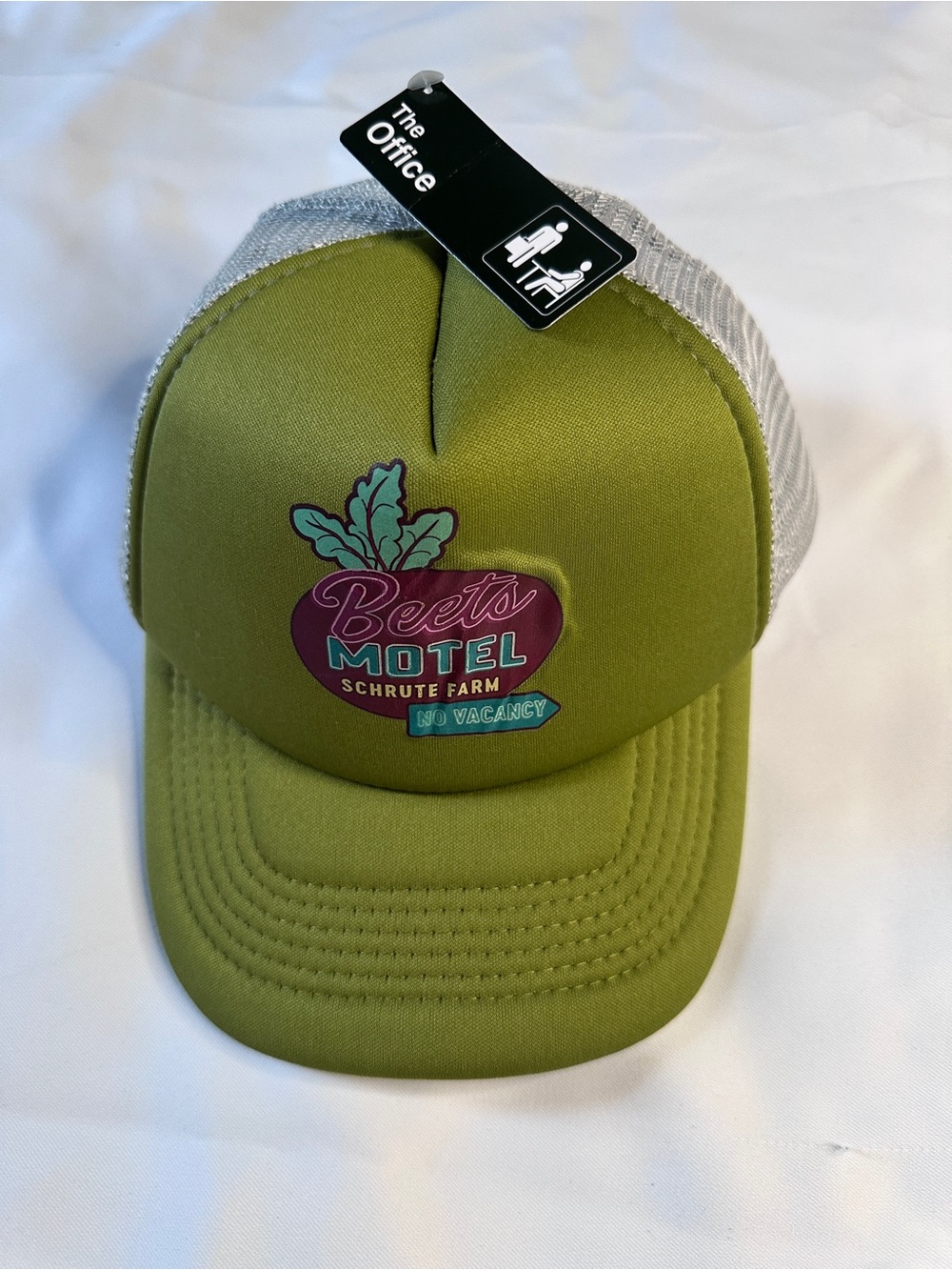 The Office Beets Motel Olive Green Trucker Hat
